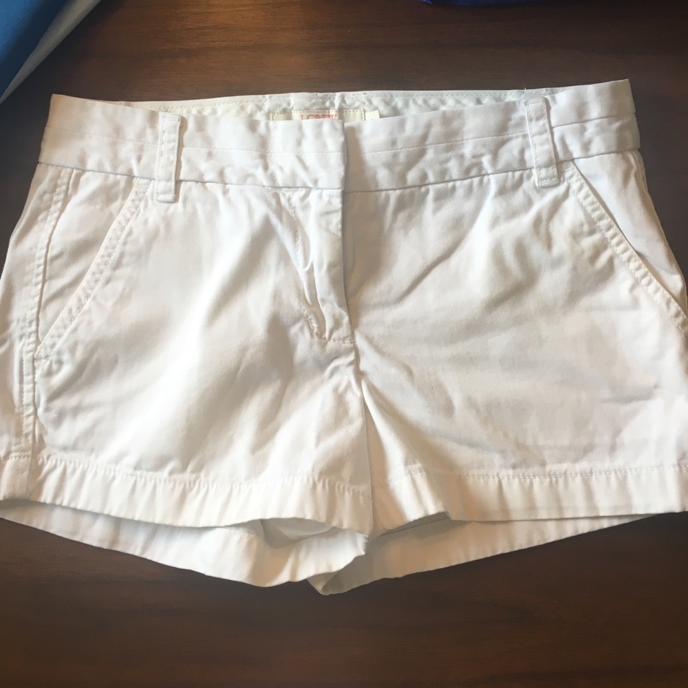 J. Crew White chino shorts